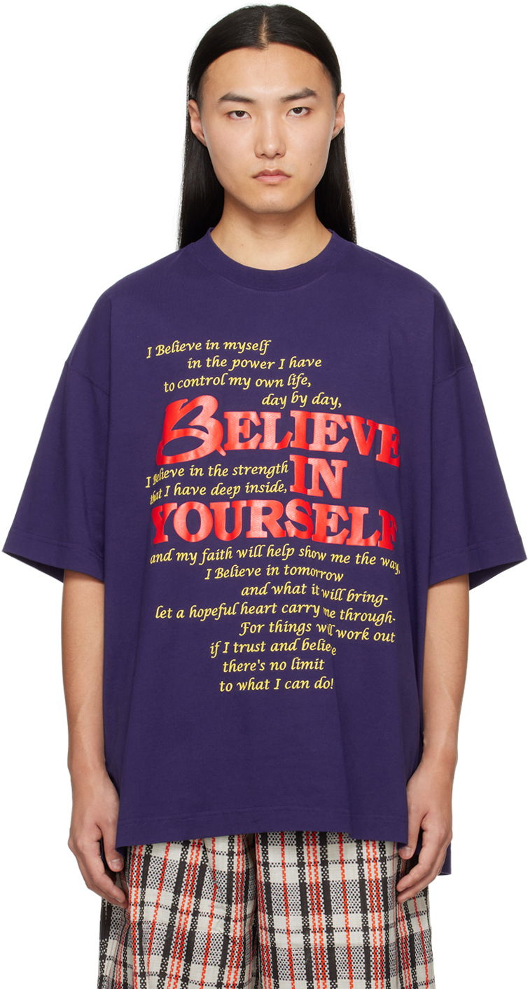 Tričko VETEMENTS 'Believe In Yourself' T-Shirt Navy | UE64TR190N, 0