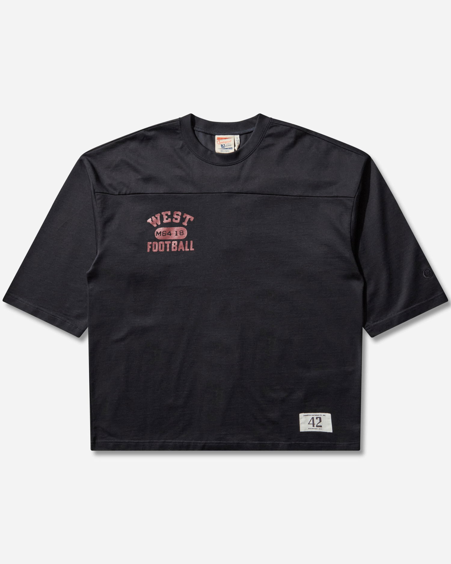 Tričko Champion Index and Archives Lighthouse West Football Short Sleeve T-Shirt Number 42 Čierna | 221860 KK001, 1