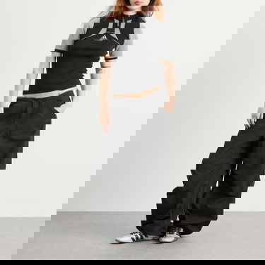 Tričká a tielka adidas Originals Short Sleeve Knit Top Čierna | JW7343, 4