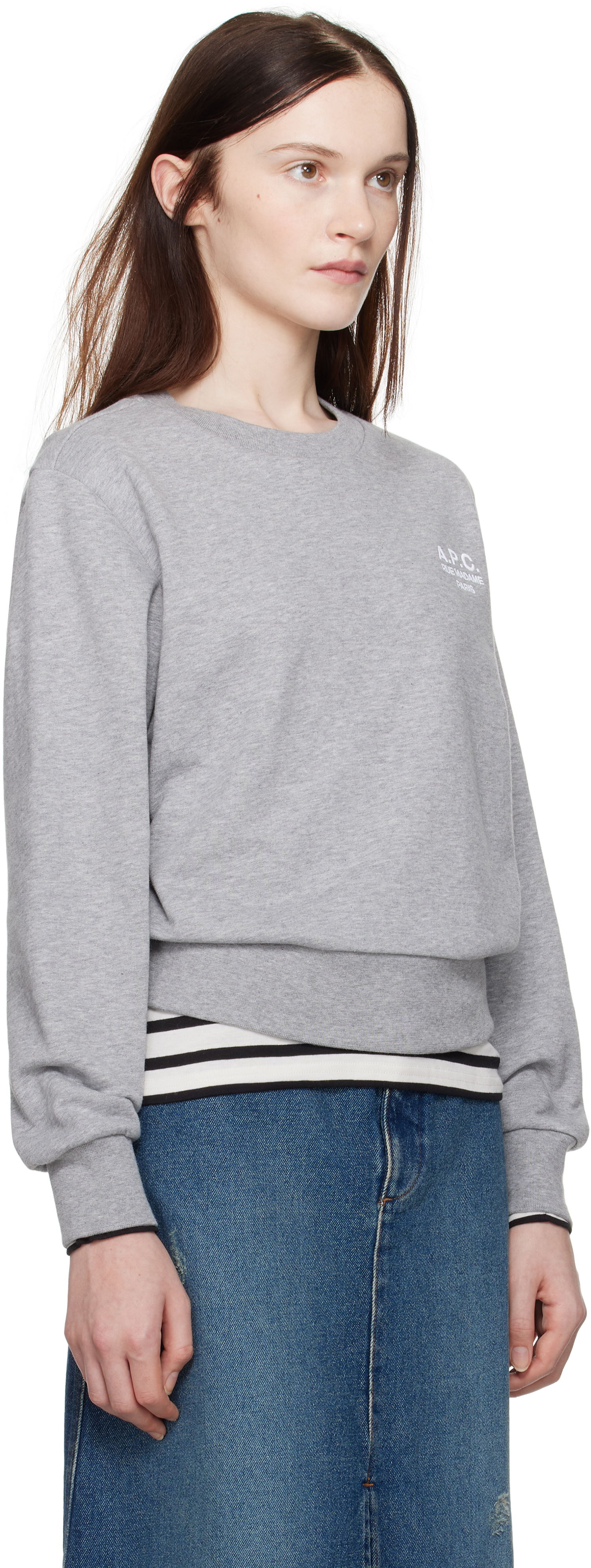 Mikina A.P.C. Boxy Sweatshirt Šedá | COHBN-F27915, 1