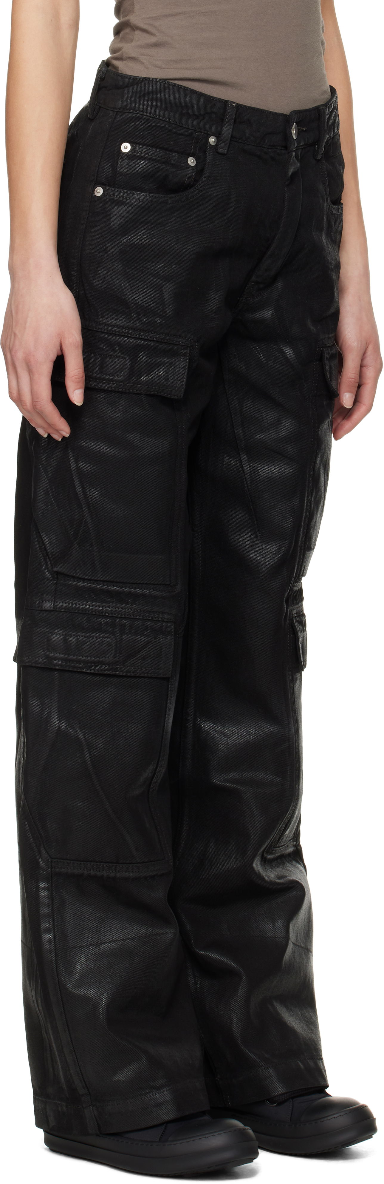 Cargo nohavice Rick Owens Rick Owens DRKSHDW Hollywood Double Cargo Pants Čierna | DS01E3308 DCF, 1