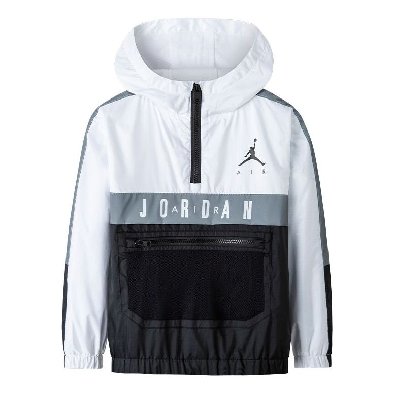 Vetrovka Jordan Air Jordan Color-Block Hooded Jacket Biela | JD2212015GS-001