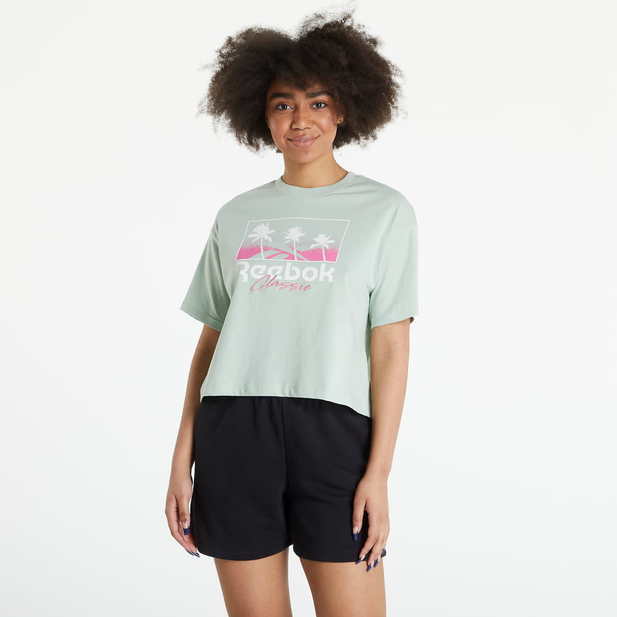 Tričko Reebok CL Graphic Tee Zelené | H58673, 0
