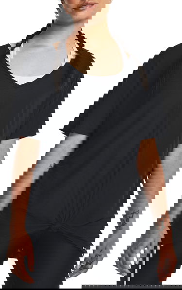 Tričko Under Armour Project Rock Completer Deep V Knotted T-Shirt Čierna | 1380234-001, 0