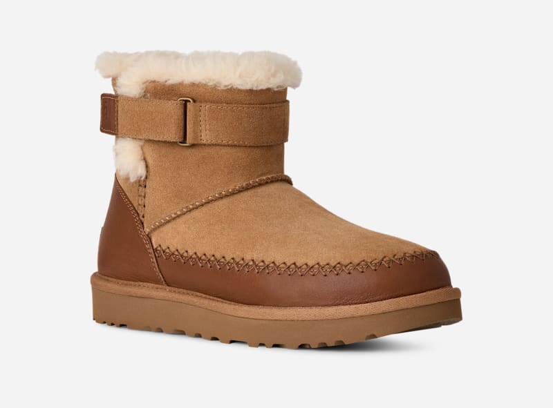 Tenisky a topánky UGG Classic RetroChic Strap Boots Hnedá | 1174575-CHE, 1