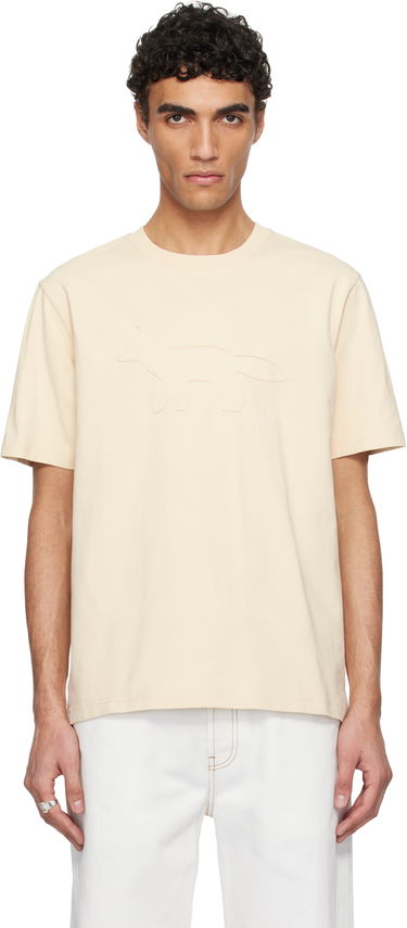 Tričko MAISON KITSUNÉ Maison Kitsuné Profile Fox Comfort T-Shirt Béžová | OM00121KJ0118, 0