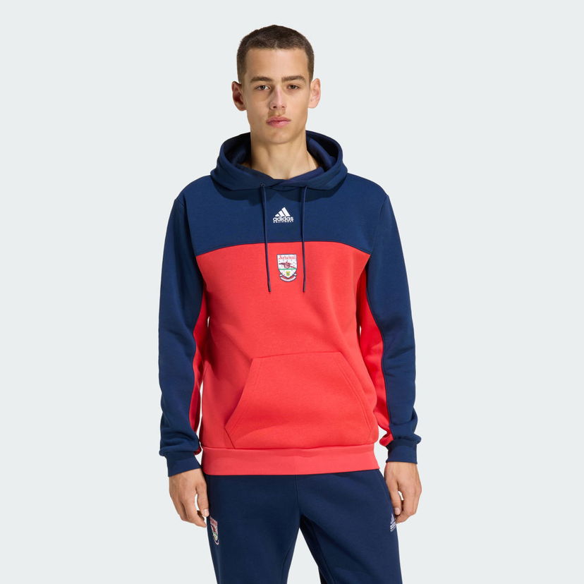 Mikina adidas Performance Arsenal 92-94 Colorblock Hoodie with Pouch Pocket Rôznofarebný | KE3910