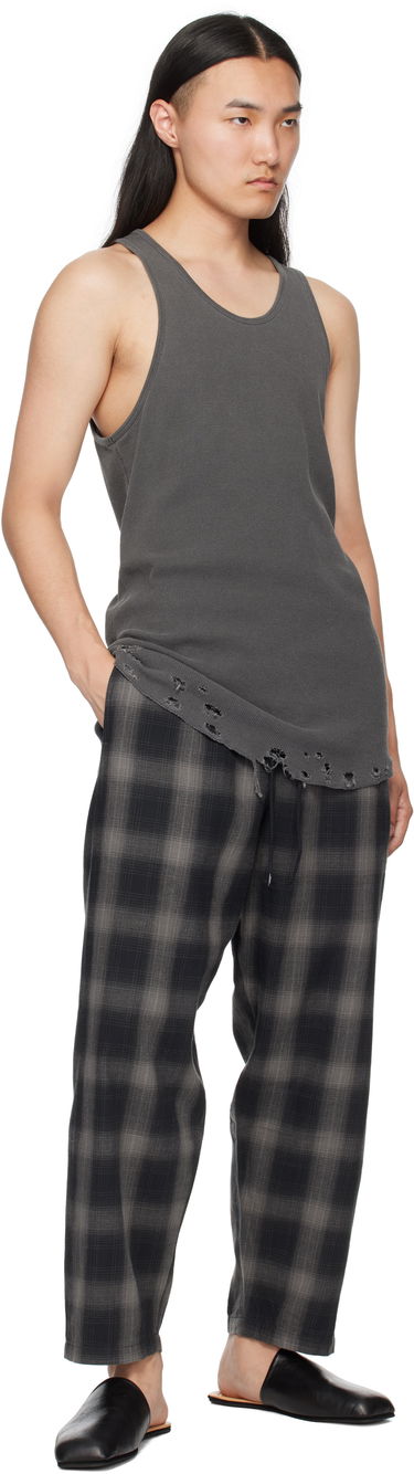Nohavice Neighborhood Neighborhood Check Easy Trousers Čierna | 251TSNH-PTM03, 3