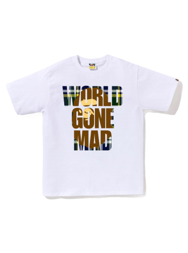 Tričko BAPE Check WGM Ape Head Overlap Tee Biela | 1J30-110-053