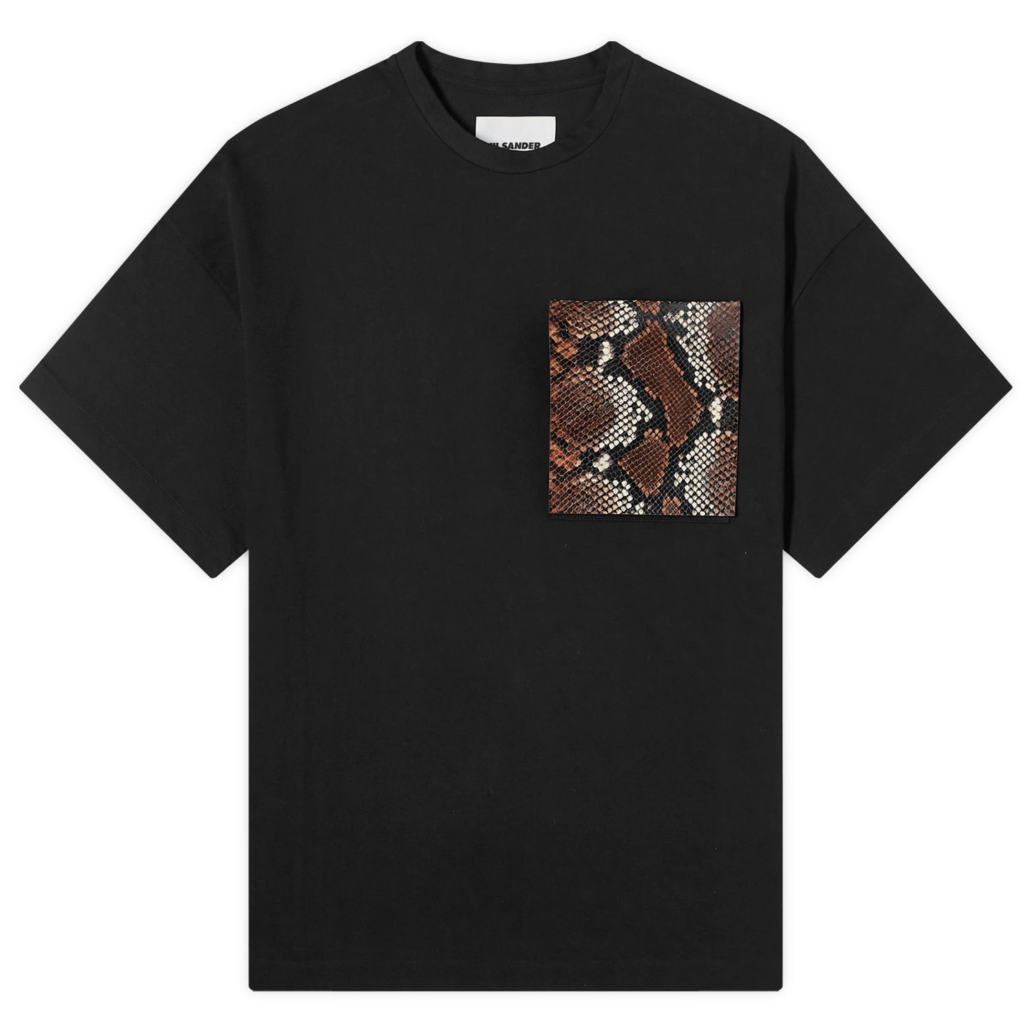 Tričko Jil Sander Python Print Pocket Čierna | J21GC0157-J20035-001, 0