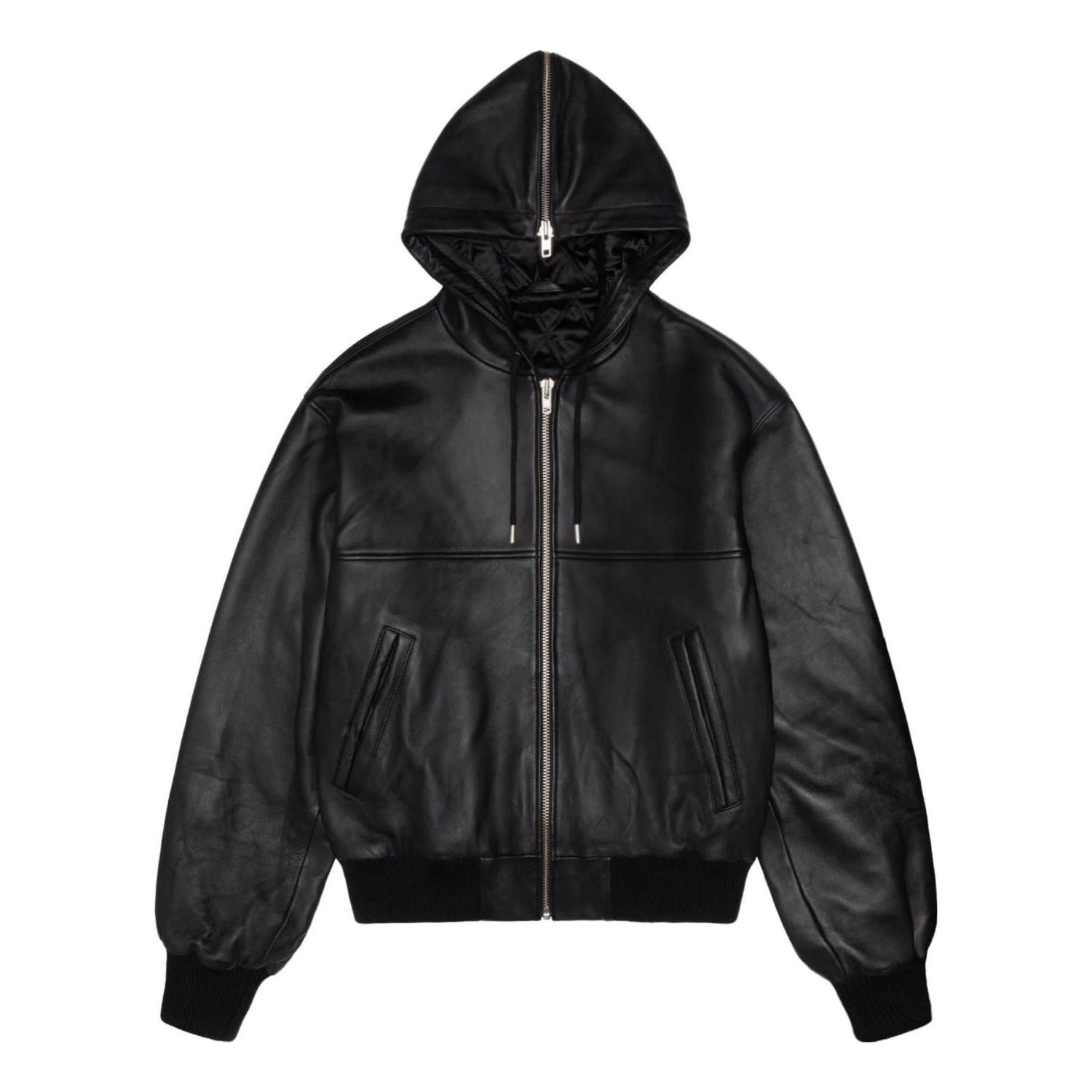 Mikina Stüssy SS Link Leather Bomber Jacket Čierna | 115739, 0