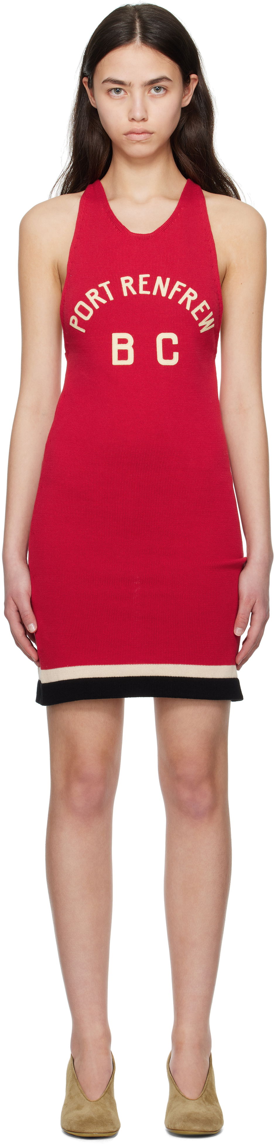 Šaty Bode Bode Port Knit Minidress Červená | WRS25KT029, 0
