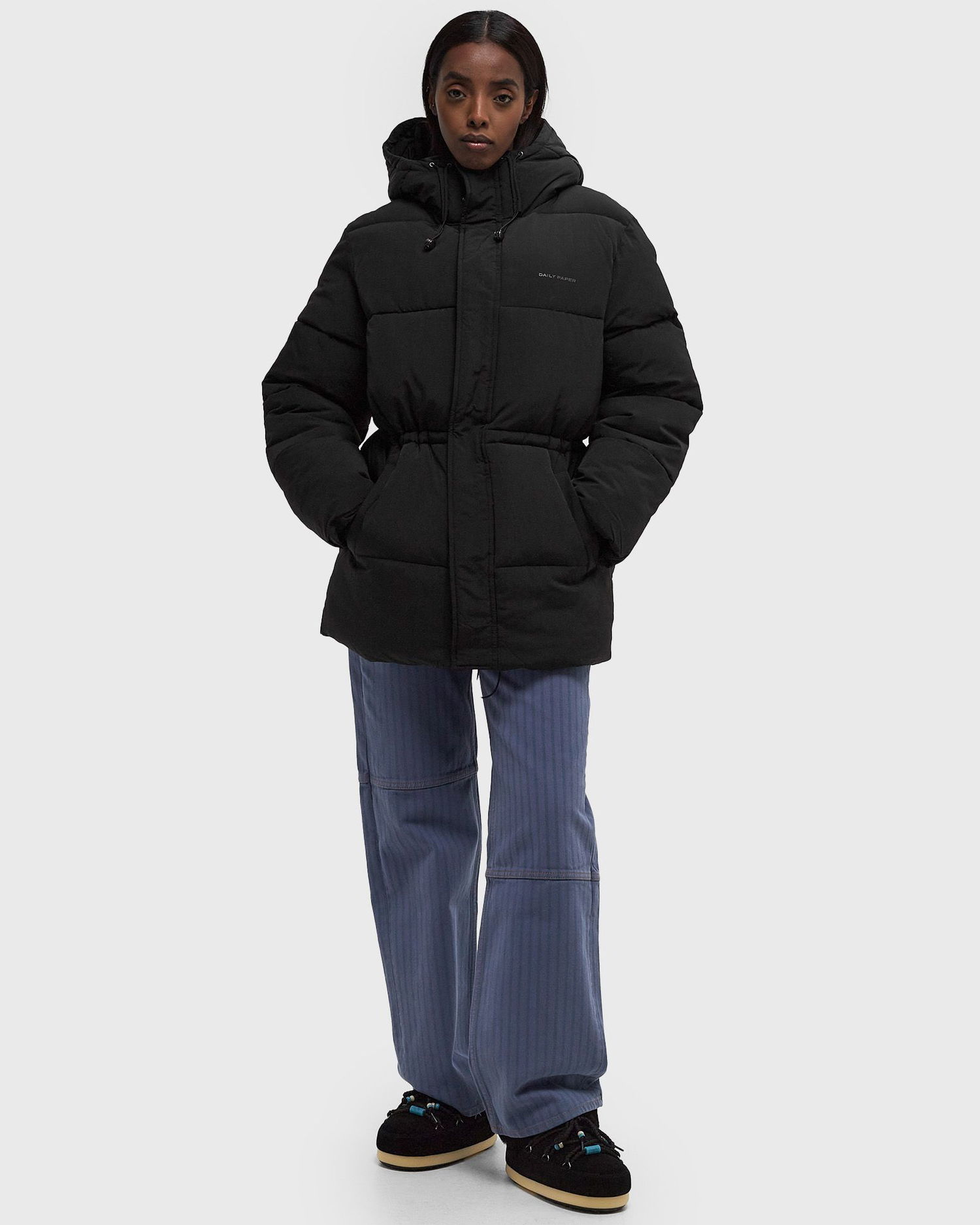 Prešívaná bunda DAILY PAPER AKIRA Black Puffer Jacket Čierna | 2422030, 1