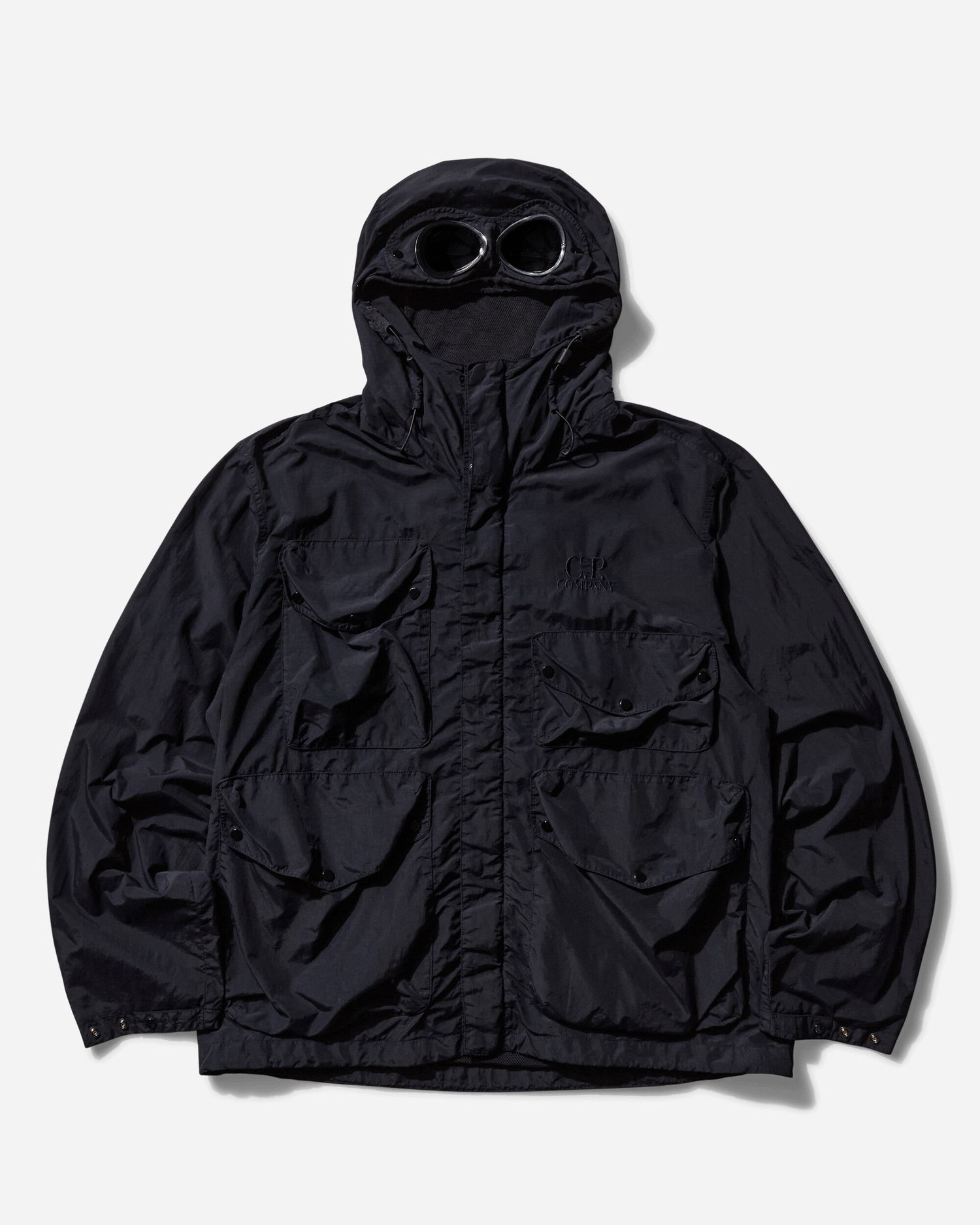 Vetrovka C.P. Company Flatt Nylon Goggle Jacket Čierna | 18CMOW050A-005991G 888, 1