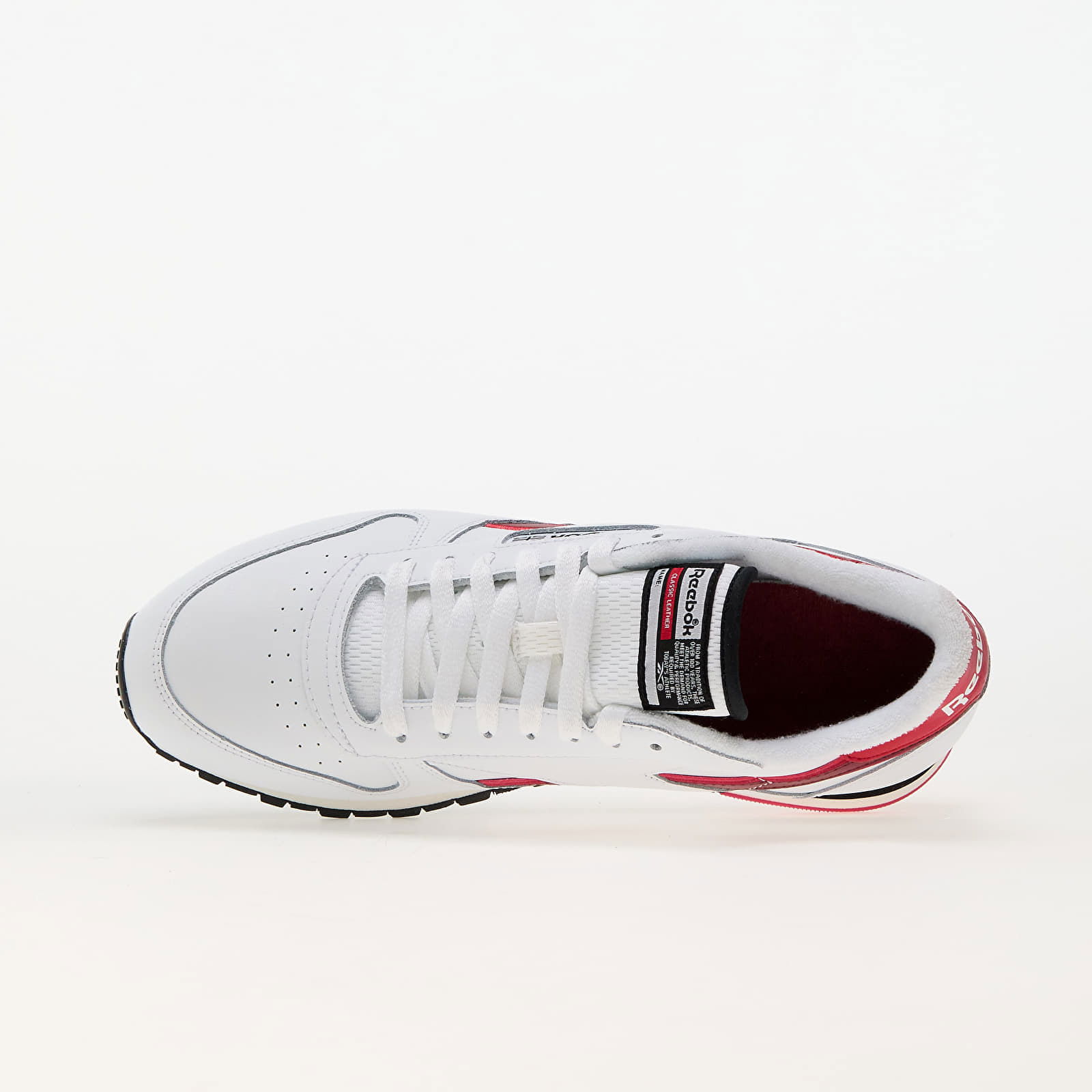 Classic Leather White/ Vector Red/ Black