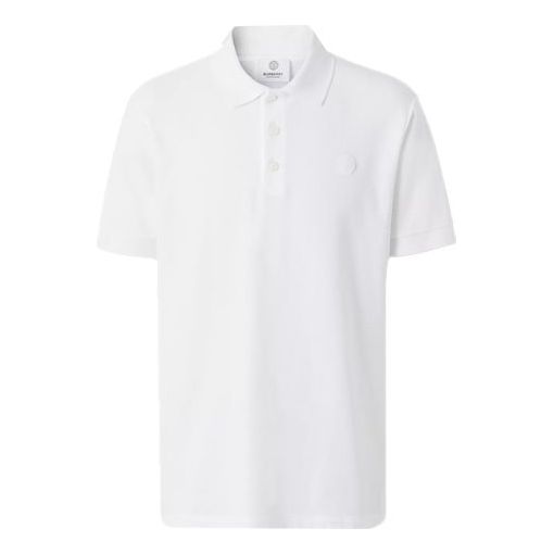 Polo tričko Burberry Short Sleeve Cotton Polo Shirt Biela | 80431231