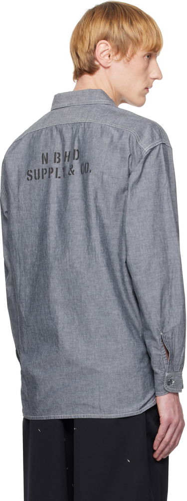 Košeľa Neighborhood Neighborhood Chambray Long Sleeve Shirt Šedá | 251ARNH-SHM02, 2