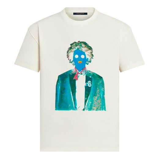 Tričko Louis Vuitton FW21 Neon Working Man Graphic Short Sleeve T-Shirt Biela | 1A970U