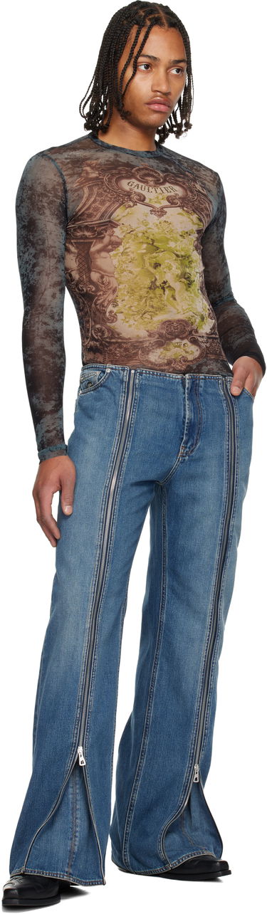 Džínsy Jean Paul Gaultier Jean Paul Gaultier Zipped Seam Flare Jeans Modrá | 25/04-W-TR031-D025-57, 3