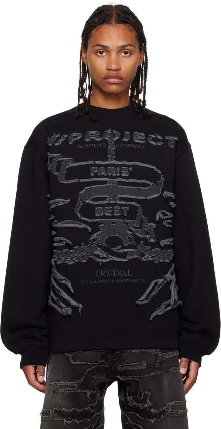 Mikina Y/PROJECT Graphic Print Long Sleeve Sweatshirt Čierna | SWEAT54-S25, 0