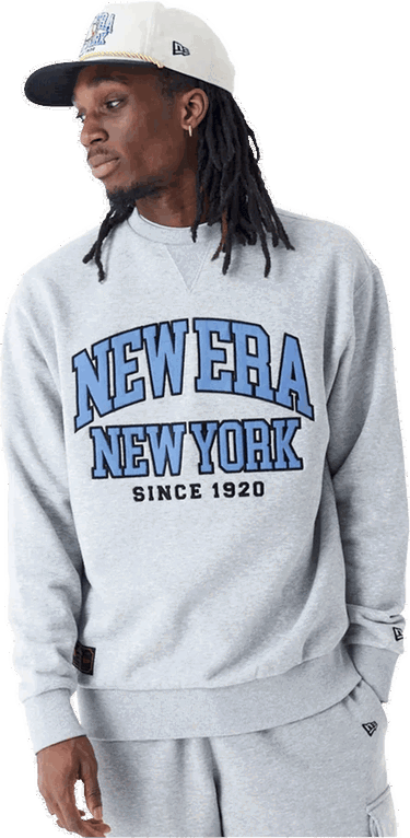 Mikina New Era New Era New York Arch Graphic Sweatshirt Šedá | 60435409-60435409, 0