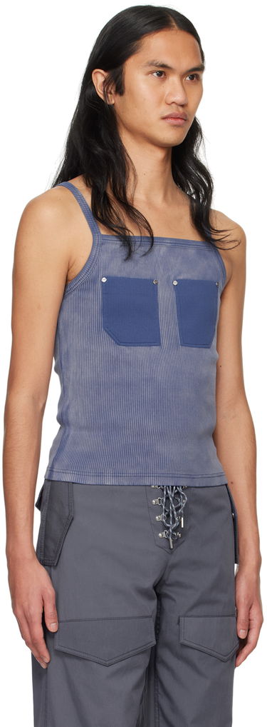 Tielko Dion Lee Pocket Ribbed Tank Top Zelené | C3165PS24, 4