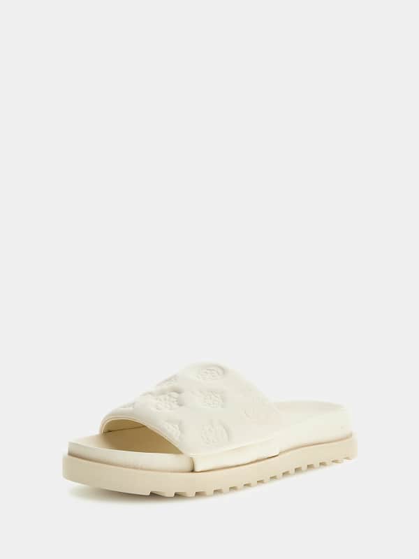 Oblečenie GUESS Fabio 4G Peony Logo Sliders Béžová | FLJFABFAL19, 0