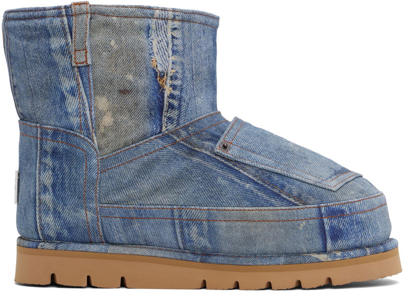 Kabáty Acne Studios Acne Studios Printed Low Boots Modrá | BD0328-