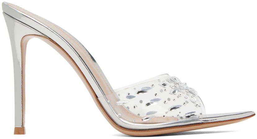 Starostlivosť o obuv Gianvito Rossi Gianvito Rossi Halley 105 Heeled Mules Metalická | G17670.15RIC.GME