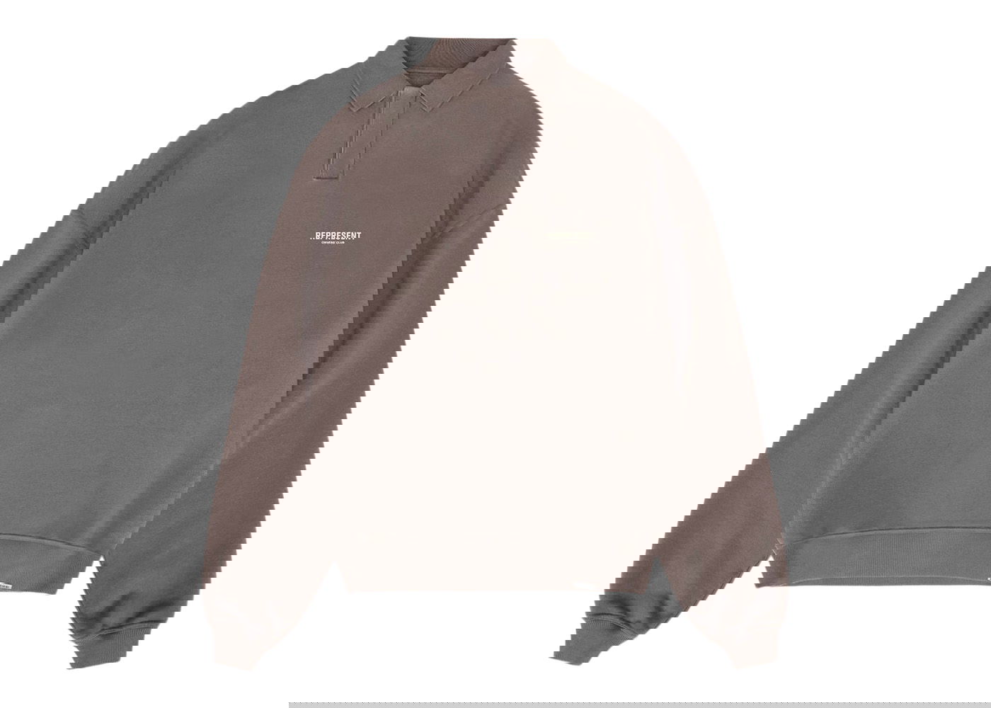 Sveter Represent Clo Represent Owners Club Long Sleeve Polo Sweater Fog Hnedá | MS4024-292, 0