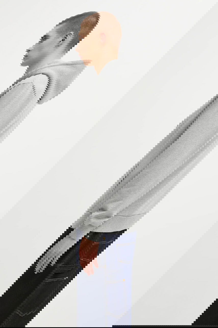 Mikina Carhartt WIP WIP Cotton Hooded Script Embroidery Sweatshirt Šedá | I035392.00DXX, 1