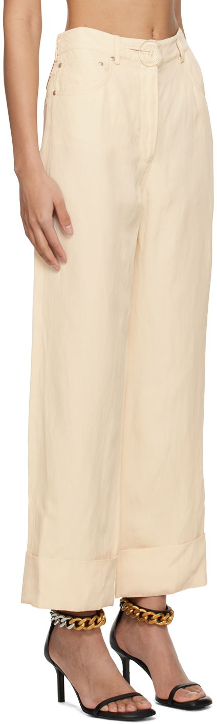 Nohavice Stella McCartney Button Trousers Béžová | 640049STA49, 1