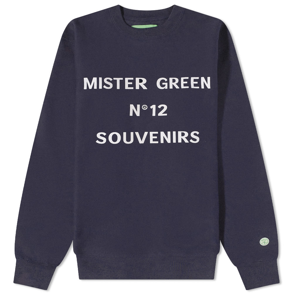 Sveter Mister Green No. 12 Souvenirs Crew Sweat Navy Navy | MG-SVNRSWT-NVY, 0