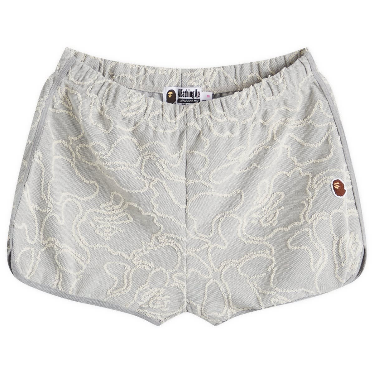 Šortky BAPE A Bathing Ape Women's Neon Camo Jacquard Shorts in Grey, Size Small | END. Clothing Šedá | 001SPK302005L-GRY, 0