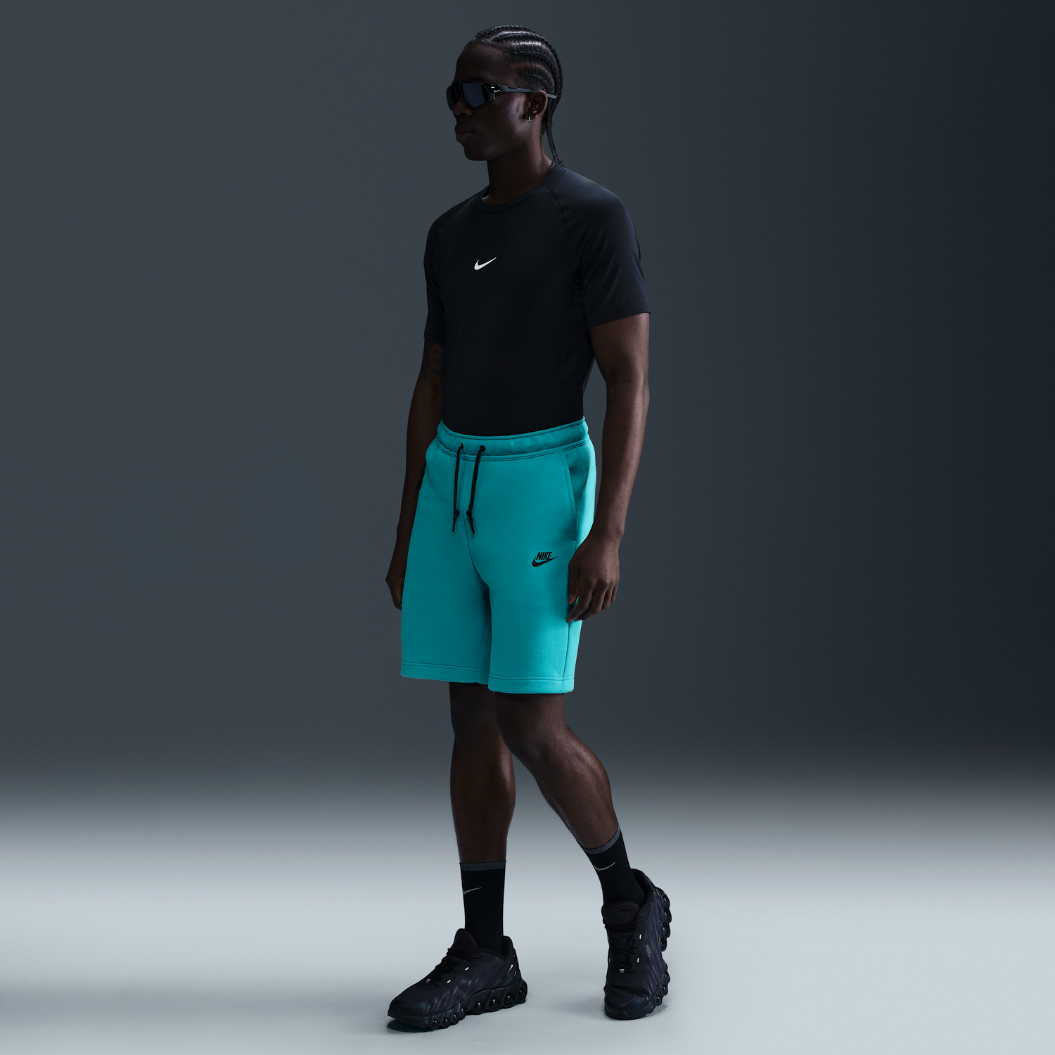 Šortky Nike Sportswear Tech Fleece Shorts Tyrkysová | FB8171-345, 0