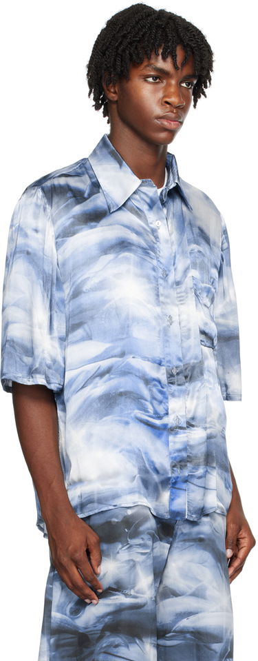 Košeľa Collina Strada Collina Strada Dolphin Print Sunny Shirt Modrá | XX3940, 1