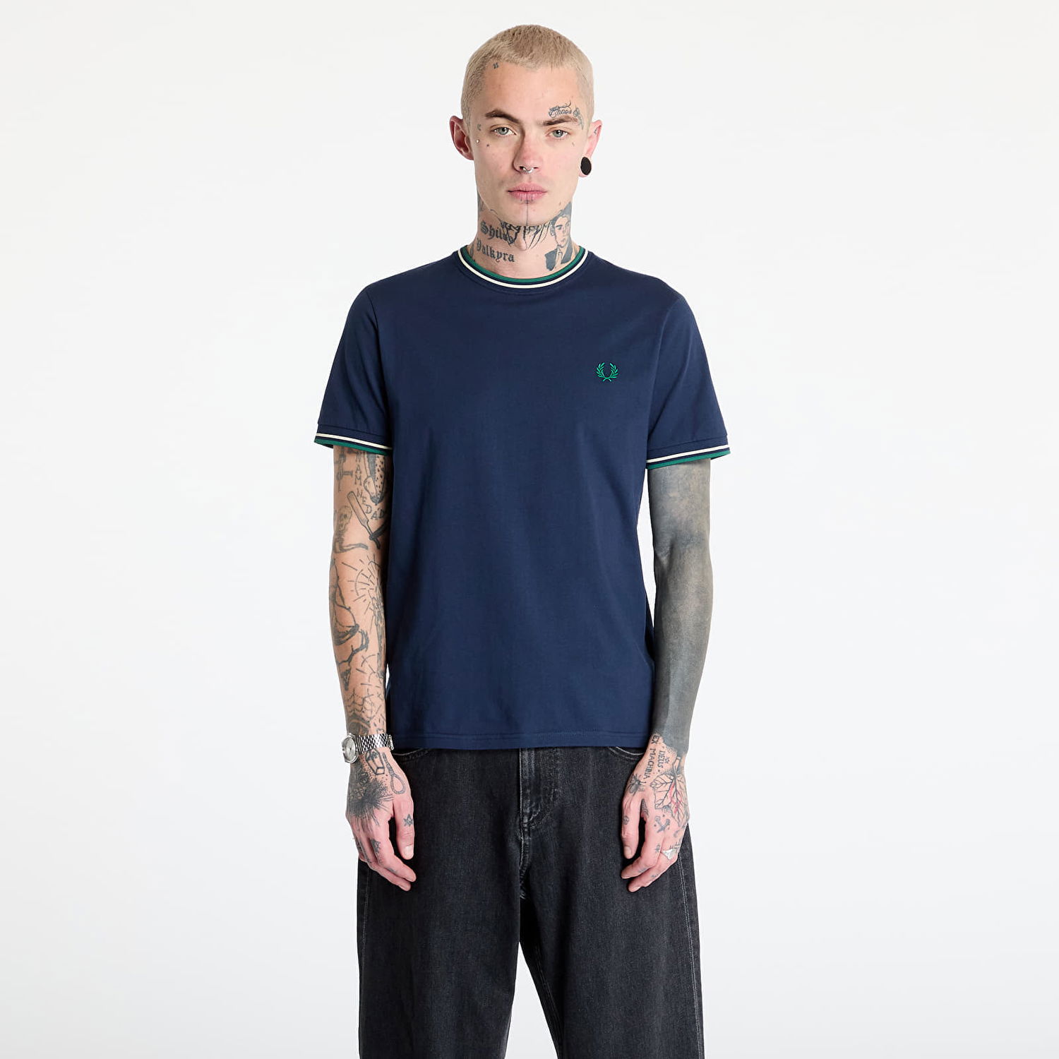 Tričko Fred Perry Fred Perry Twin Tipped T-Shirt Navy | M1588 Y30, 0
