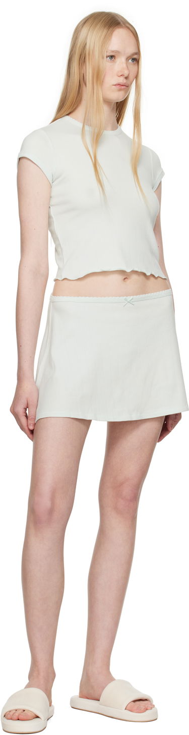 Sukňa SKIMS SKIMS Drop Needle Pointelle Miniskirt Zelené | SK-SKT-8968W, 3