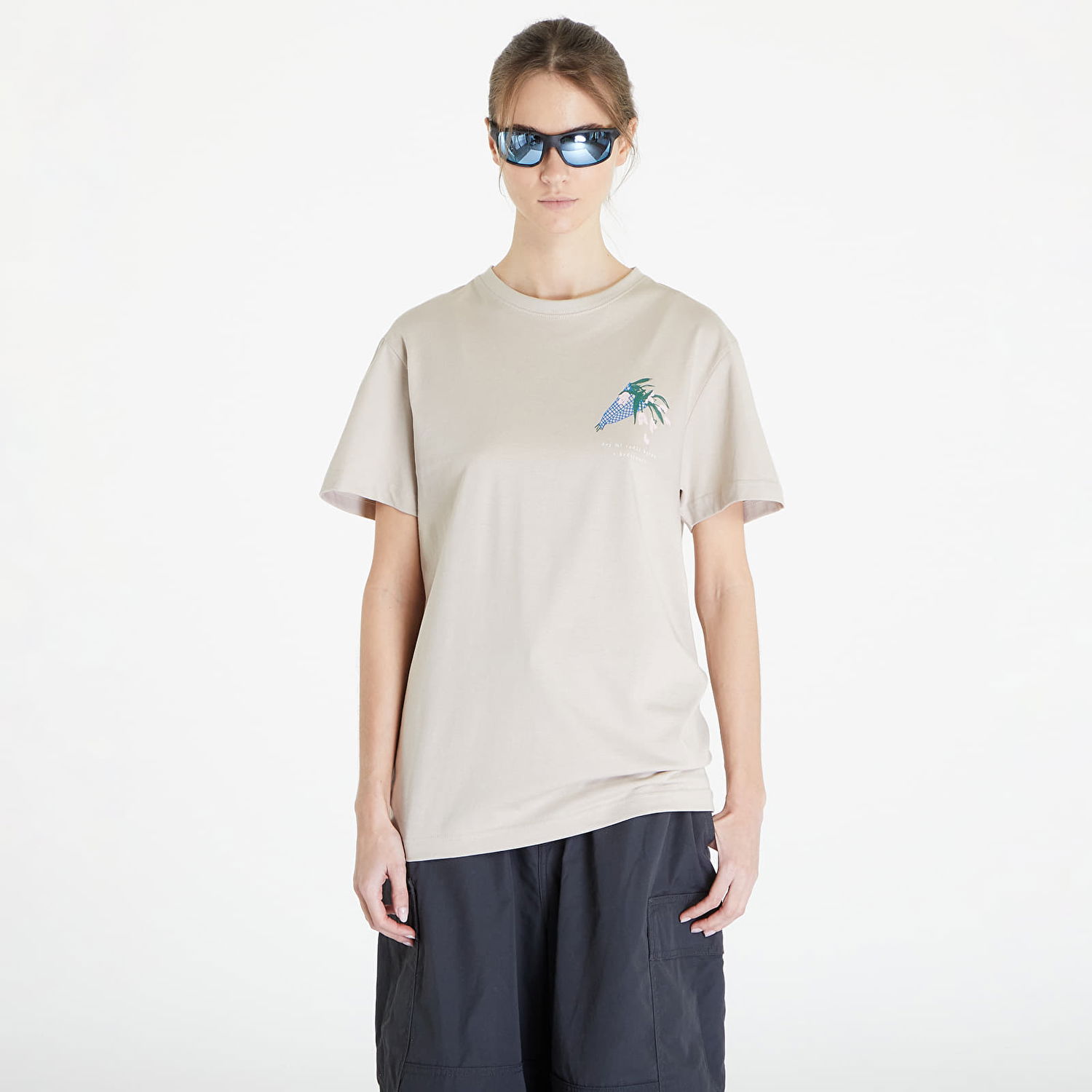 Tričko Queens Dej Mi Radši Kytku V Květináči T-Shirt Béžová | QNS_036, 0