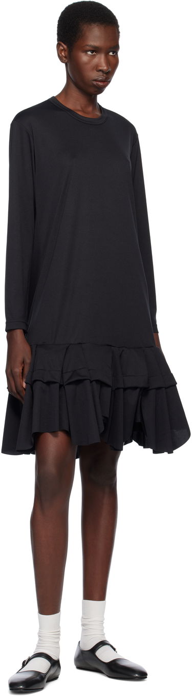 Šaty Comme des Garçons Comme des Garçons Midi Dress with Ruffles Čierna | RO-T009-051-1, 3