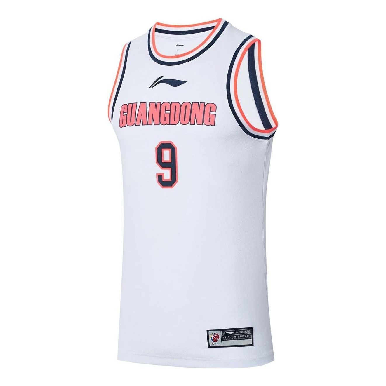 Dres Li-Ning Guangdong Southern Tigers Yi Jianlian Basketball Jersey Biela | AAYS495-1, 0