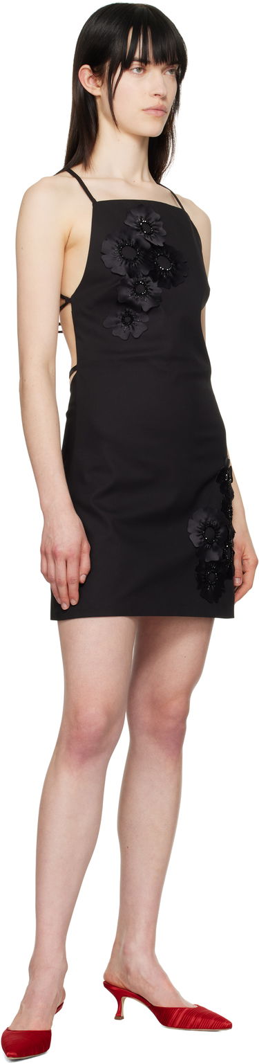 Šaty MSGM MSGM Floral Appliqué Minidress Čierna | 3841MDA32X 257133, 3