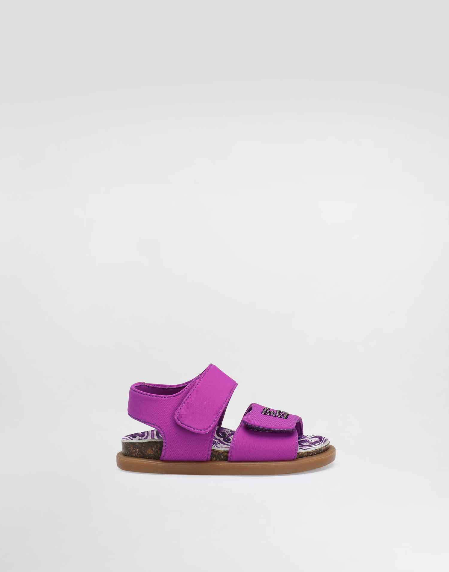 Doplnky Dolce & Gabbana Dolce & Gabbana Majolica-Print Thermo-Rhinestone Sandals Fialová | D20085AA975I03TN, 0