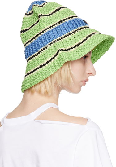 Klobúk Stella McCartney Stella McCartney Striped Bucket Hat Zelené | 7V0043WP0164, 2