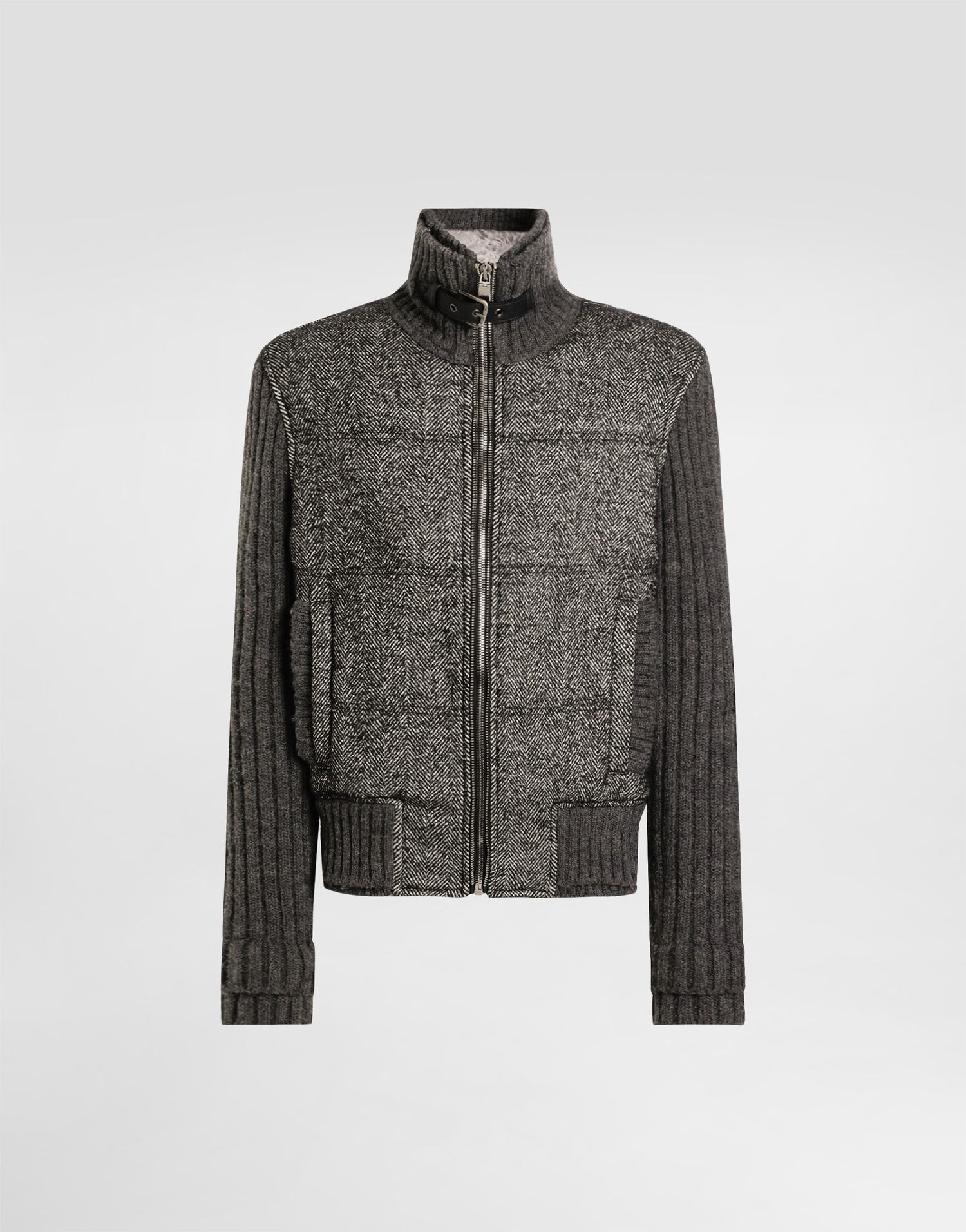 Bunda Dolce & Gabbana Dolce & Gabbana Houndstooth Knit Jacket Šedá | G9BVSTGJ846N0352, 0
