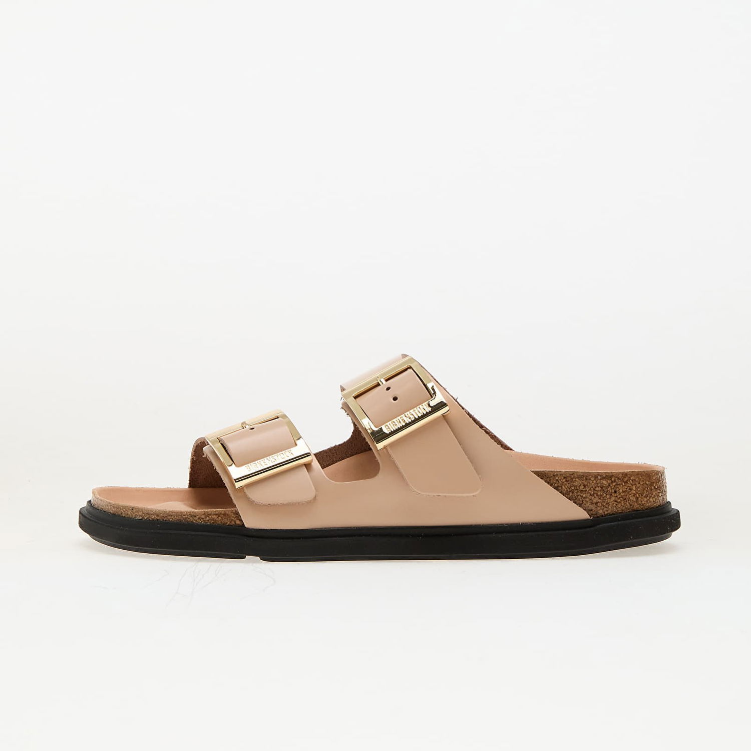 Tenisky a topánky Birkenstock Birkenstock Arizona Droplet Buckle Leather Patent High-Shine Sandals Béžová | 1029386, 0