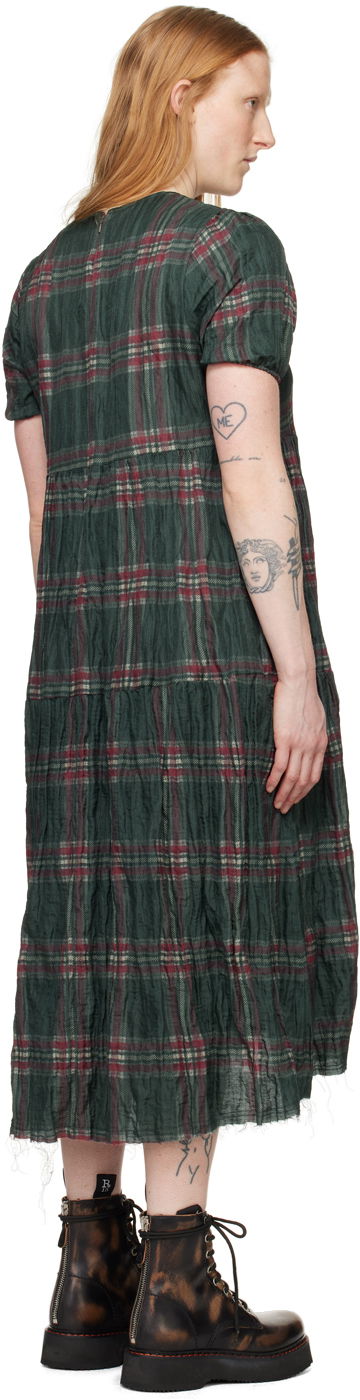 Šaty R13 R13 Check Midi Dress Zelené | R13WR028-R368B, 2