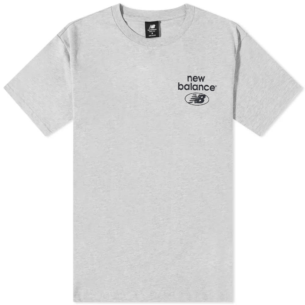 Tričko New Balance Essentials Logo Tee Šedá | MT31518-AG, 0