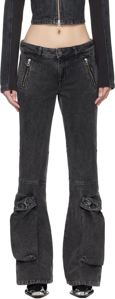 Cargo nohavice Diesel Black D-Poky-S Low Rise Cargo Jeans Čierna | A14739 0CBDH D-POKY-S PANTALON, 0