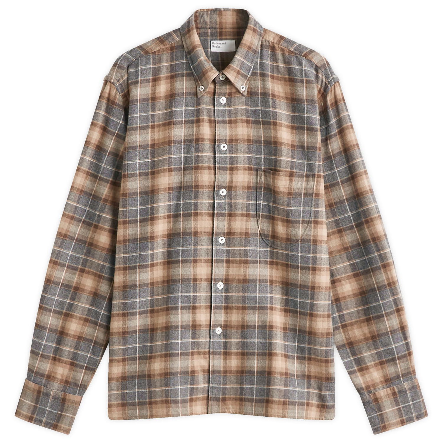 Košeľa Universal Works Universal Works Lazy Day Check Shirt, Size Large Hnedá | P31205-BGR, 1